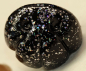Preview: Sicherheitsnase 28,4 mm x 22,2 mm Hund hart schwarz Glitter mit Sicherheitsscheibe
