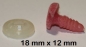 Preview: Sicherheitsnase 18 mm x 12 mm Katze beflockt rosa mit Sicherheitsscheibe