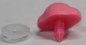 Preview: Sicherheitsnase 18 x 26 mm Nager Nagetier Flock rosa mit Sicherheitsscheibe