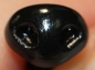 Preview: Sicherheitsnase 10 x 7 mm Nager Nagetier hart schwarz glänzend mit Sicherheitsscheibe