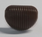 Preview: Sicherheitsnase 18 mm x 13 mm Rillen hart dunkelbraun glänzend mit Sicherheitsscheibe