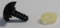 Preview: Sicherheitsnase 18 mm x 13 mm Rillen hart schwarz glänzend mit Sicherheitsscheibe