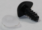Preview: Sicherheitsnase 14 mm x 11 mm Wombat hart schwarz mit Sicherheitsscheibe