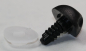 Preview: Sicherheitsnase 24 mm x 18 mm Wombat hart schwarz mit Sicherheitsscheibe