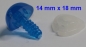 Preview: Sicherheitsnase dreieckig hart blau Glitter mit Sicherheitsscheibe