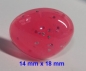 Preview: Sicherheitsnase dreieckig hart pink Glitter mit Sicherheitsscheibe