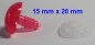 Preview: Sicherheitsnase dreieckig hart pink Glitter mit Sicherheitsscheibe
