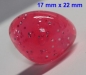 Preview: Sicherheitsnase dreieckig hart pink Glitter mit Sicherheitsscheibe