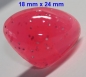 Preview: Sicherheitsnase dreieckig hart pink Glitter mit Sicherheitsscheibe