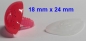 Preview: Sicherheitsnase dreieckig hart pink Glitter mit Sicherheitsscheibe
