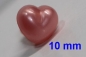 Preview: Sicherheitsnase Herz hart Perlpink glänzend mit Sicherheitsscheibe