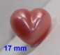 Preview: Sicherheitsnase Herz hart Perlpink glänzend mit Sicherheitsscheibe