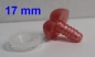 Preview: Sicherheitsnase Herz hart Perlpink glänzend mit Sicherheitsscheibe