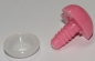 Preview: Sicherheitsnase 18 mm x 16 mm Herz hart Rosa glänzend mit Sicherheitsscheibe