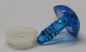 Preview: Sicherheitsnase 14 mm rund Blau Glitter transparent mit Sicherheitsscheibe