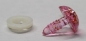 Preview: Sicherheitsnase 14 mm rund Rosa Glitter transparent mit Sicherheitsscheibe