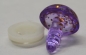 Preview: Sicherheitsnase 14 mm rund Violett Glitter transparent mit Sicherheitsscheibe