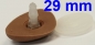 Preview: Sicherheitsnase 29 mm dreieckig Soft hellbraun Softnase mit Sicherheitsscheibe