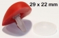 Preview: Sicherheitsnase dreieckig Soft rot Softnase mit Sicherheitsscheibe