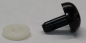 Preview: 1 Stück Nase Hund / Bär zum Einkleben 14 mm x 15 mm schwarz
