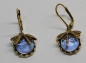 Preview: Ohrhänger goldfarben mit blauem Stein mit Libelle
