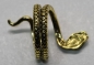Preview: Ring Schlange goldfarben blaue Steine