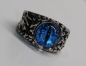 Preview: Ring Drachenauge silbern blau