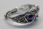 Preview: Ring Greifvogel silbern violett