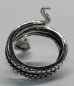 Preview: Ring Schlange silbern blaue Steine