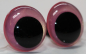 Preview: 1 Paar Sicherheitsaugen 20 mm Neon Pink irisierend metallic Schielaugen