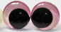 Preview: 1 Paar Sicherheitsaugen trapezoid 25 mm Neon Pink irisierend metallic Schielaugen