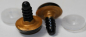 Preview: Sicherheitsaugen 14 mm Gold irisierend metallic Schielaugen 4