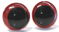 Preview: 1 Paar Sicherheitsaugen 16 mm Rot irisierend metallic Schielaugen