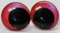 Preview: 1 Paar Sicherheitsaugen 28 mm Rot irisierend metallic Schielaugen