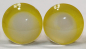 Preview: 1 Paar Sicherheitsaugen Schielaugen trapezoid 20 mm gelb nachtleuchtende Pupille
