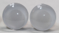 Preview: 1 Paar Sicherheitsaugen Schielaugen trapezoid 20 mm weiß nachtleuchtende Pupille