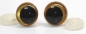 Preview: 1 Paar Sicherheitsaugen 18 mm gold metallic Schielaugen