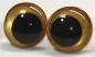 Preview: 1 Paar Sicherheitsaugen 20 mm gold metallic Schielaugen