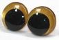 Preview: 1 Paar Sicherheitsaugen 23 mm gold metallic Schielaugen