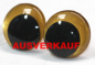 Preview: 1 Paar Sicherheitsaugen 23 mm gold metallic Schielaugen