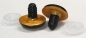 Preview: 1 Paar Sicherheitsaugen 23 mm gold metallic Schielaugen