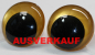 Preview: 1 Paar Sicherheitsaugen 28 mm gold metallic Schielaugen
