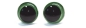 Preview: 1 Paar Sicherheitsaugen 16 mm hellgrün metallic Schielaugen