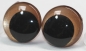 Preview: 1 Paar Sicherheitsaugen 23 mm rosegold metallic Schielaugen