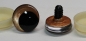 Preview: 1 Paar Sicherheitsaugen trapezoid 25 mm rosegold metallic Schielaugen