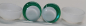 Preview: 1 Paar Sicherheitsaugen trapezoid 14 mm grün metallic weiße Pupille Schielaugen