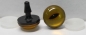 Preview: Sonderangebot: 1 Paar Sicherheitsaugen 18 mm kleine geschlitzte Pupillen orangegelb schimmernd verschiedenfarbige Iris