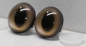 Preview: Sonderangebot: 1 Paar Sicherheitsaugen 22 mm ovale Pupillen aubergine schimmernd verschiedenfarbige Iris
