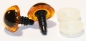 Preview: Sonderangebot: 10 Paar Sicherheitsaugen orange transparent owl cut 14 mm