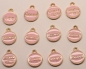 Preview: 1 Anhänger Sternzeichen Tierkreiszeichen aus Metall rosa gold ca. 11 mm